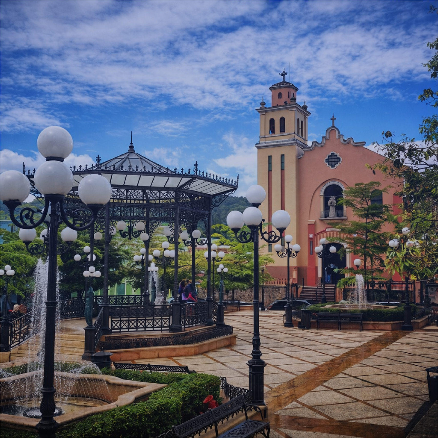 Paisaje de las montañas de Barranquitas